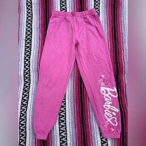 Barbie Pink Kids Sweatpants with Heart Motif